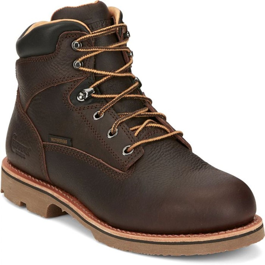 Men'S Chippewa | Chippewa Men'S Colvile 6" Soft Toe Wp 400G Ins Lace-Up Work Boot - 72125 Brown