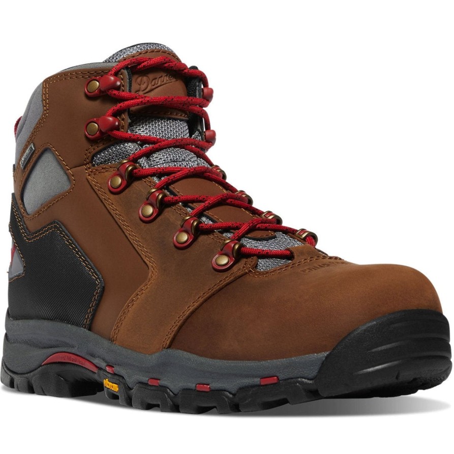 Men'S Danner | Danner Men'S Vicious 4.5" Plain Toe Wp Slip Resist Work Boot 13881 Brown