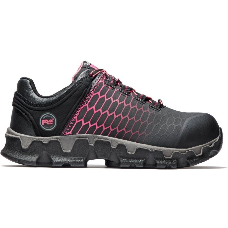 Women'S Timberland Pro | Timberland Pro Women'S Powertrain Alloy Toe Eh Work Shoe Tb0A1I5Q001 Black/Pink