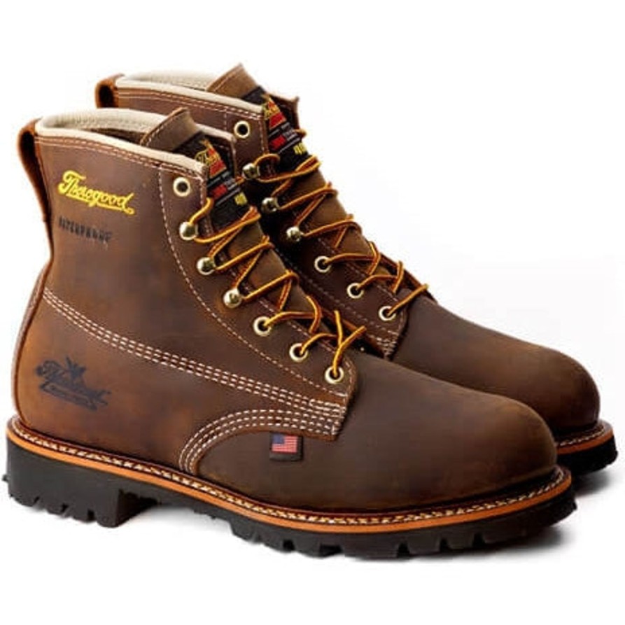 Men'S Thorogood | Thorogood Men'S American Heritage 6" Ct Waterproof Work Boot 814-4514 Brown