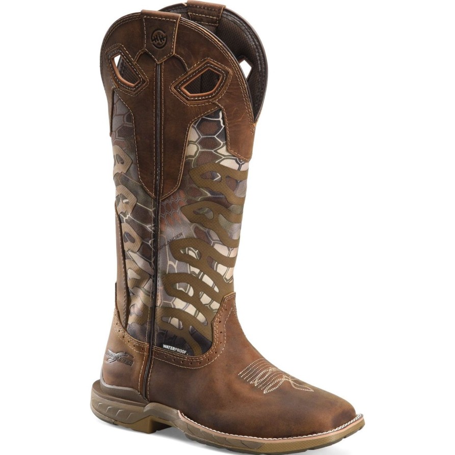 Men'S Double H | Double H Men'S Snake 16" Wp Slip Resistant Work Boot Dh5390 Brown