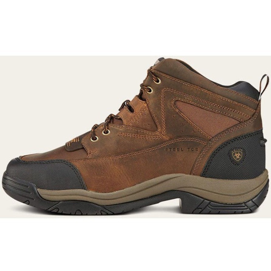 Men'S Ariat | Ariat Men'S Terrain Wide Square Toe Steel Toe Work Boot 10016379 Brown