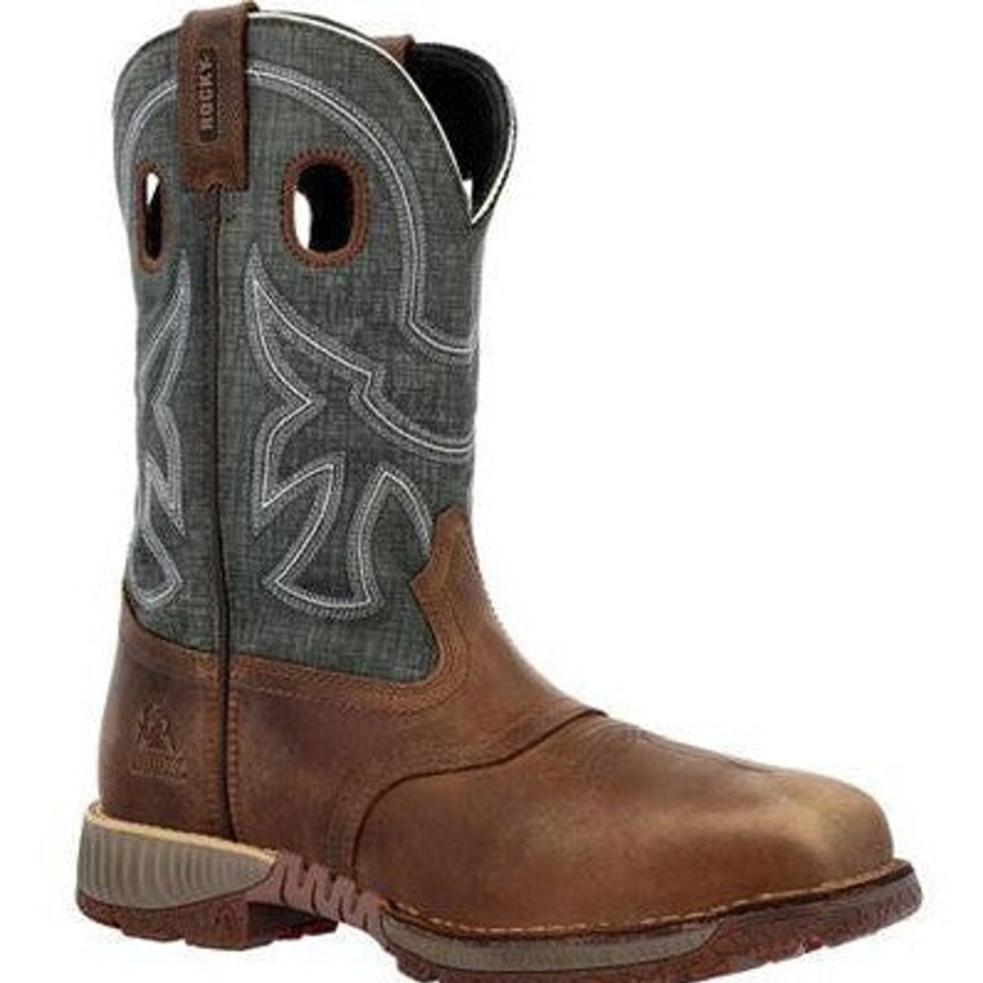 Men'S Rocky | Rocky Men'S Hi Wire 11" St Waterproof Western Work Boot Rkw0426 Brown