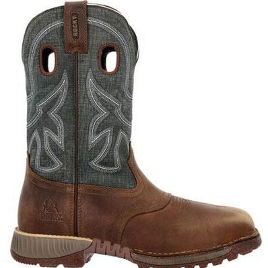 Men'S Rocky | Rocky Men'S Hi Wire 11" St Waterproof Western Work Boot Rkw0426 Brown