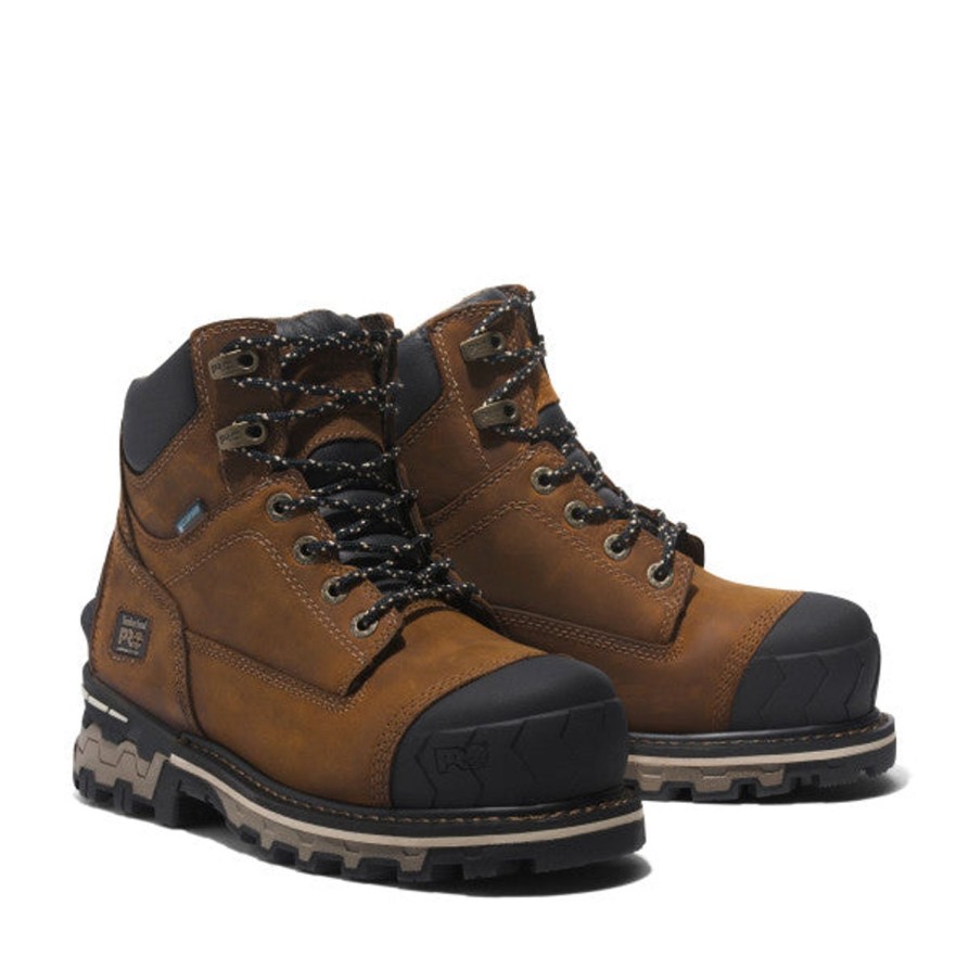 Women'S Timberland Pro | Timberland Pro Women'S Boondock 6" Comp Toe Wp Work Boot Tb0A5R9T214 Brown