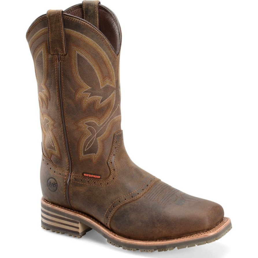 Men'S Double H | Double H Men'S Jeyden 11" Comp Toe Wp Western Work Boot- Brown- Dh5124 Light Brown