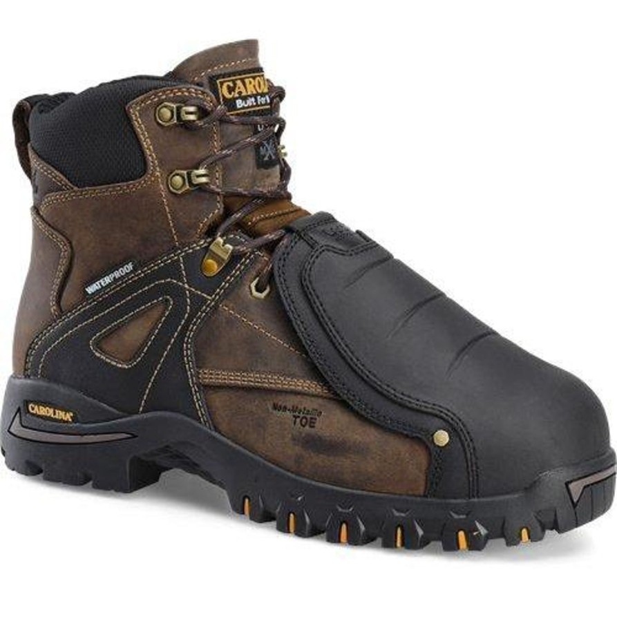 Men'S Carolina | Carolina Men'S Miter 6" Comp Toe Wp Metguard Work Boot Ca5586 Brown