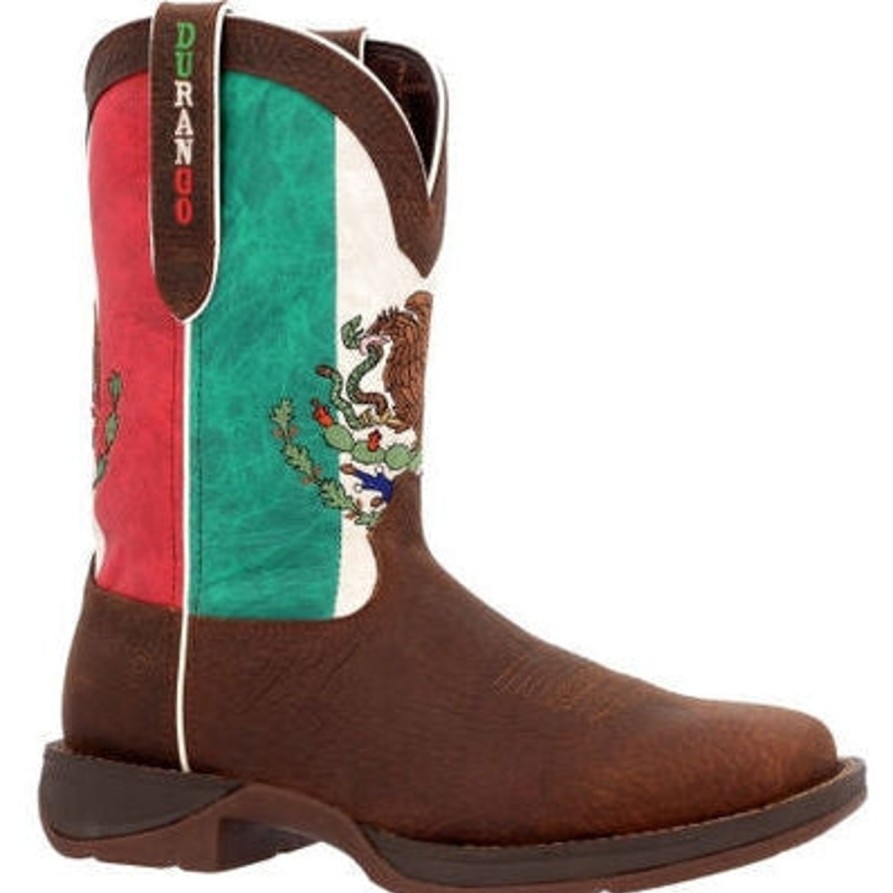 Men'S Durango | Durango Men'S Rebel By Mexico Flag 11" St Western Boot -Brown- Ddb0430 Brown Mexico Flag