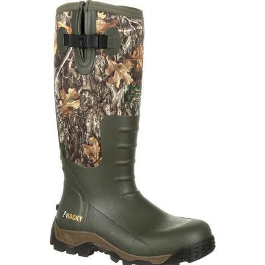 Men'S Rocky | Rocky Men'S Sport Pro Rubber 16" Wp Side Zip Hunt Boot Rks0383 Camo