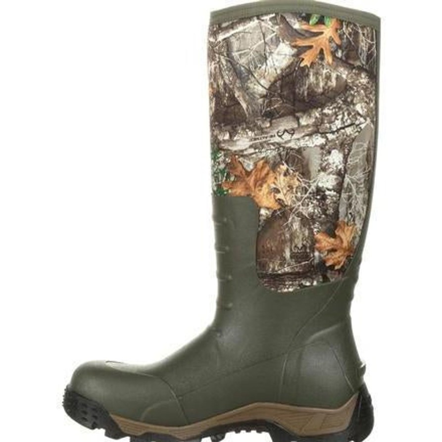 Men'S Rocky | Rocky Men'S Sport Pro Rubber 16" Wp Side Zip Hunt Boot Rks0383 Camo