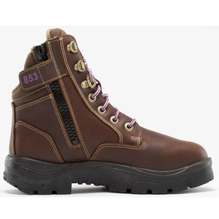 Women'S Steel Blue | Steel Blue Women'S Southern Cross Side Zip 6" Wp Steel Toe Mg Work Boot - 892853 Brown