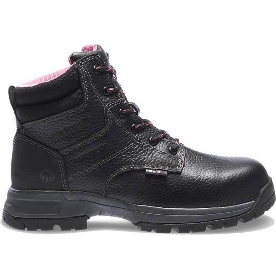 Women'S Wolverine | Wolverine Women'S Piper 6" Comp Toe Wp Eh Work Boot W10181 Black