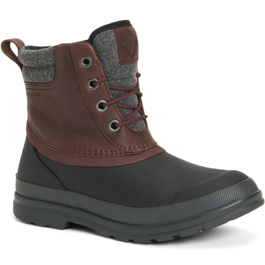 Men'S Muck | Muck Women'S Originals Duck Lace Waterproof Duty Boot- Black- Odlw-900 Brown