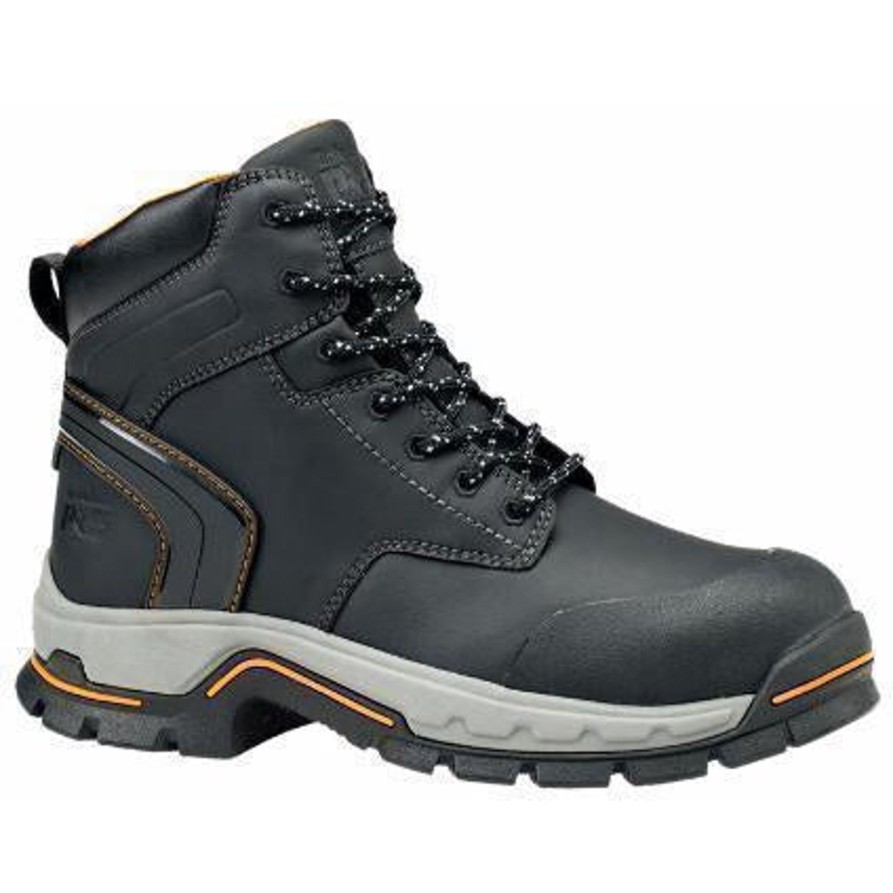 Men'S Timberland Pro | Timberland Pro Men'S Stockdale Alloy Toe Work Boot Tb01064A001 Black