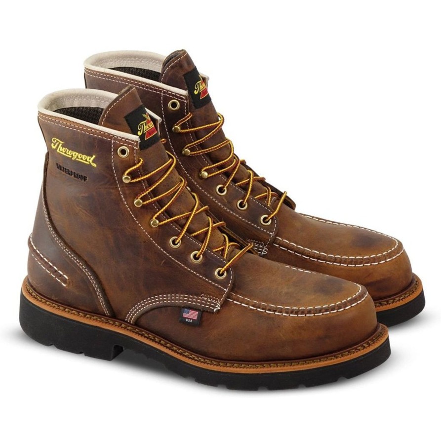 Men'S Thorogood | Thorogood Men'S 1957 Series 6" Stl Toe Wp Usa Made Work Boot - 804-3696 Brown