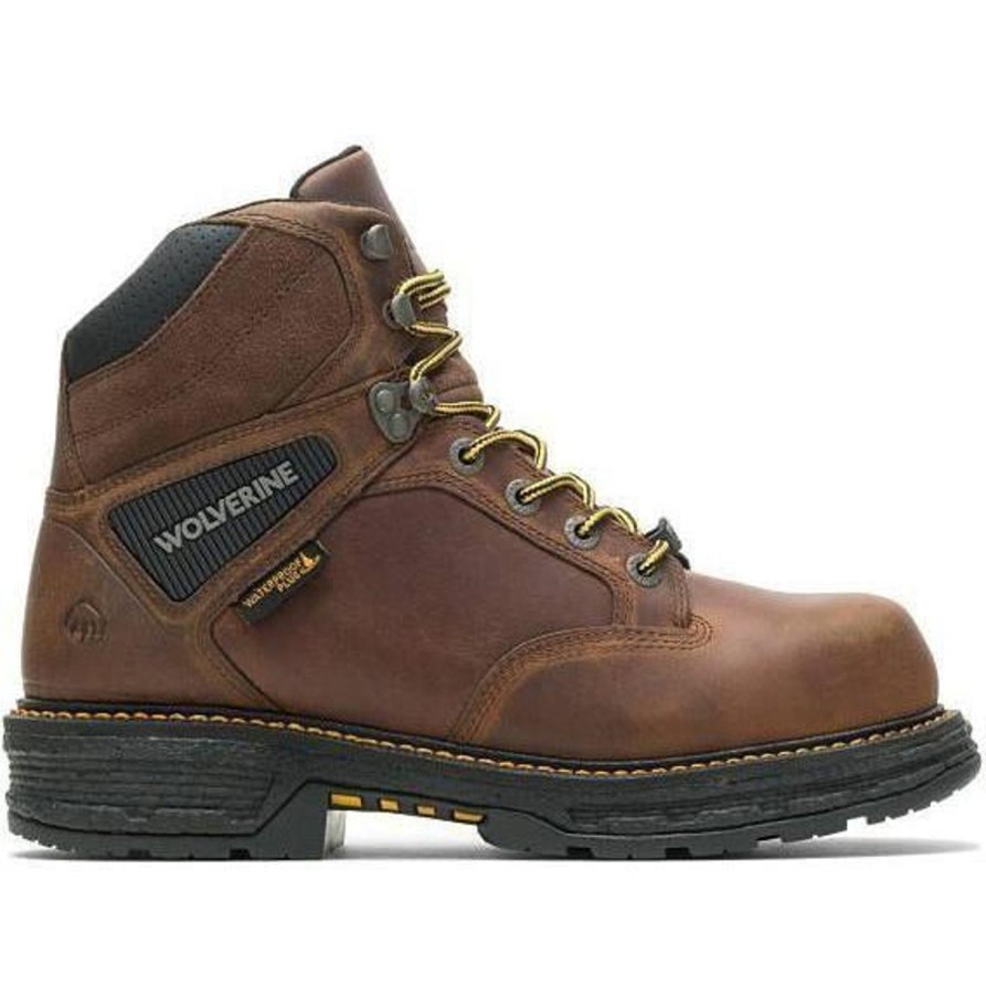 Men'S Wolverine | Wolverine Men'S Hellcat 6" Comp Toe Wp Work Boot W201175 Tobacco