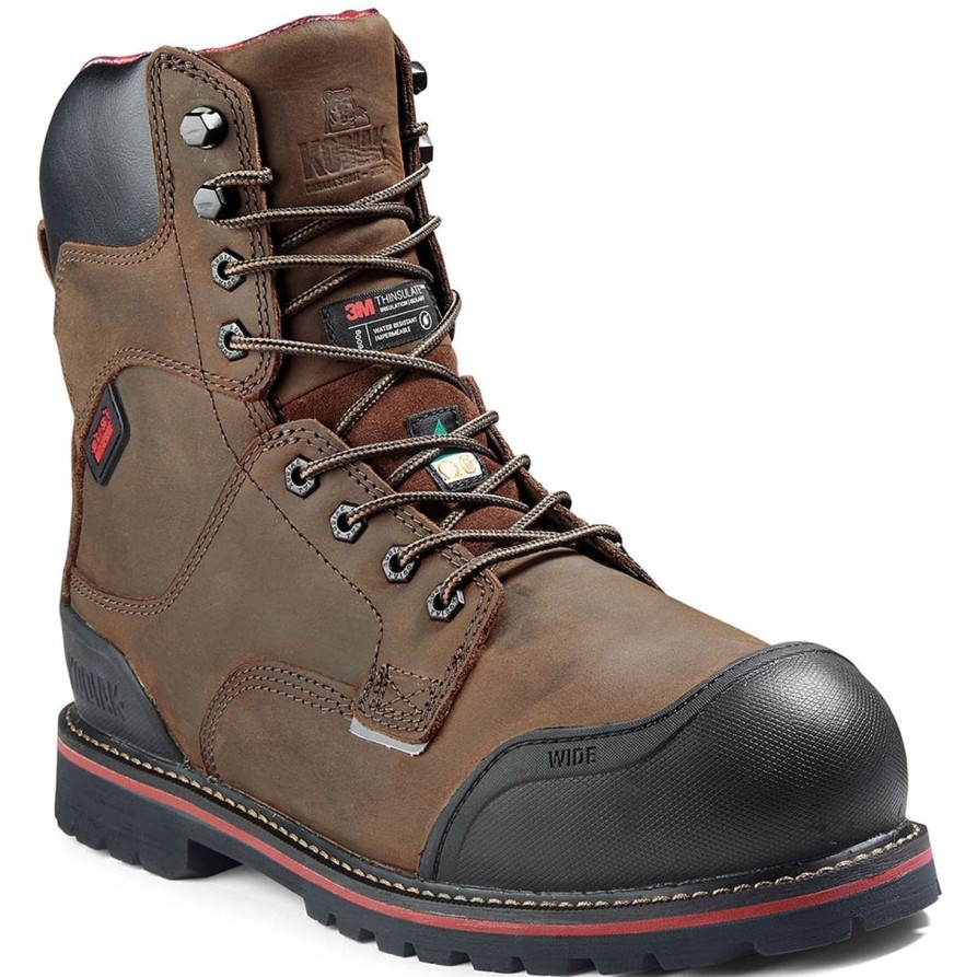 Men'S Kodiak | Kodiak Men'S Widebody Warm 8" Comp Toe Wp Work Boot 8353Db Brown