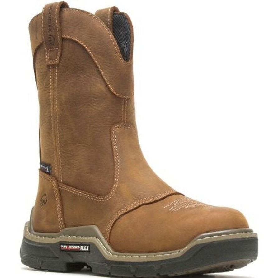 Men'S Wolverine | Wolverine Men'S Raider Durashocks Wp Western Work Boot W220038 Brown