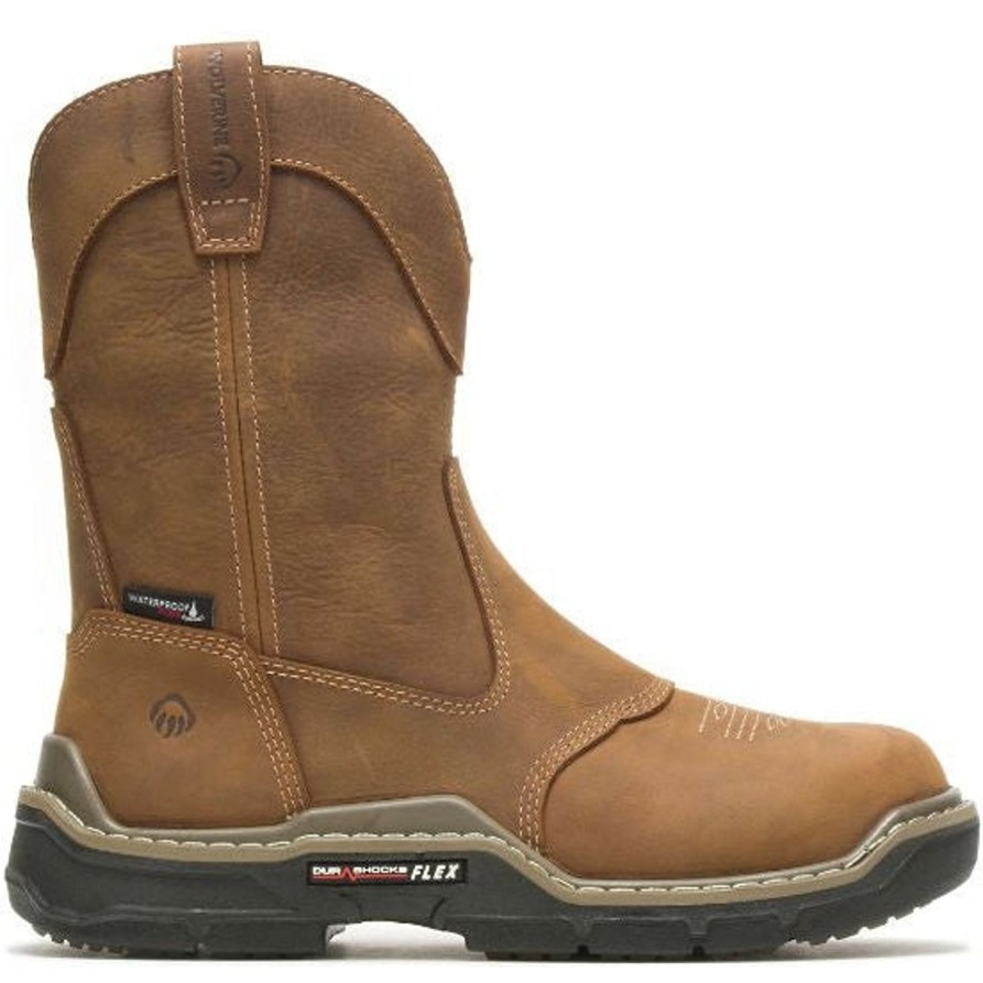 Men'S Wolverine | Wolverine Men'S Raider Durashocks Wp Western Work Boot W220038 Brown