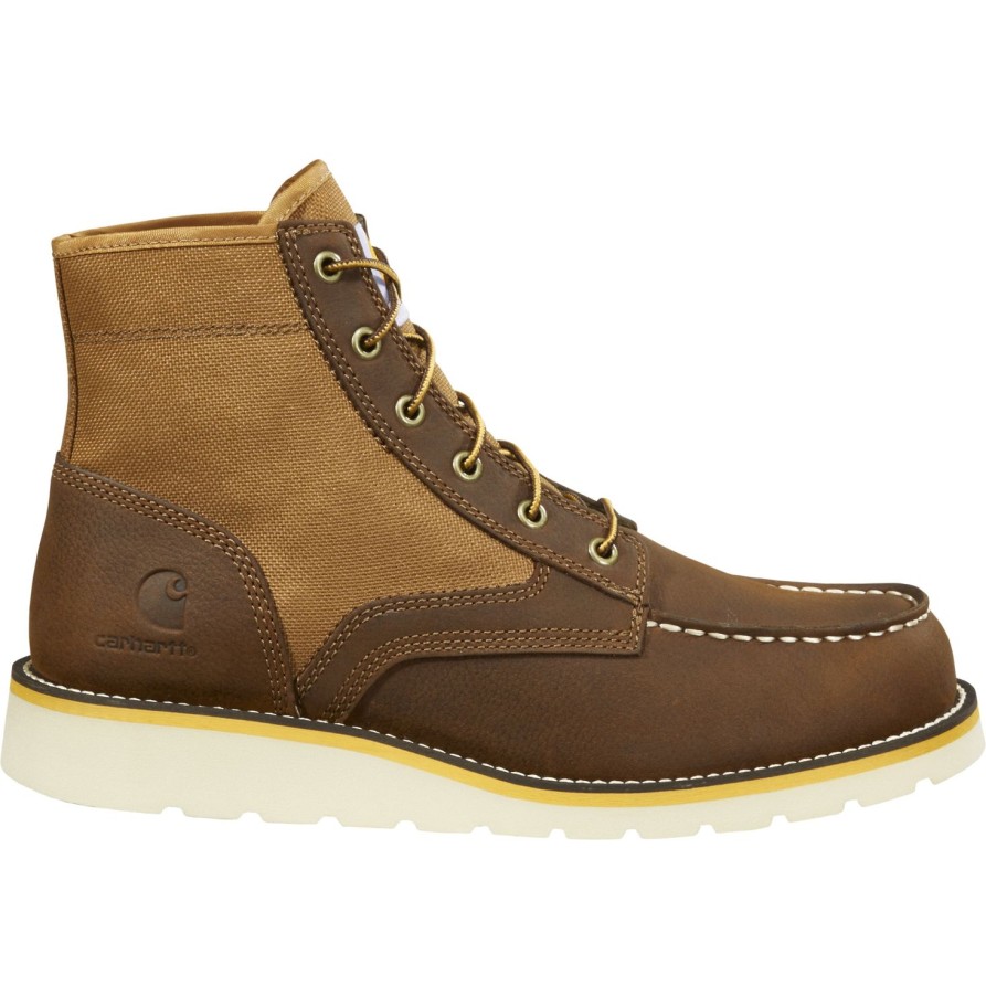 Men'S Carhartt | Carhartt Men'S 6" Soft Toe Wedge Work Boot Fw6035-M Brown