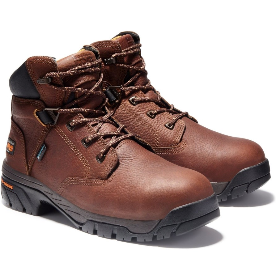 Men'S Timberland Pro | Timberland Pro Men'S Helix 6" Alloy Toe Wp Work Boot Tb085594214 Brown