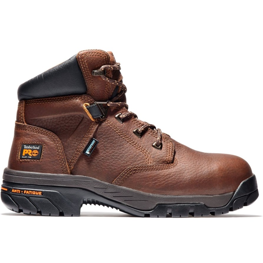 Men'S Timberland Pro | Timberland Pro Men'S Helix 6" Alloy Toe Wp Work Boot Tb085594214 Brown