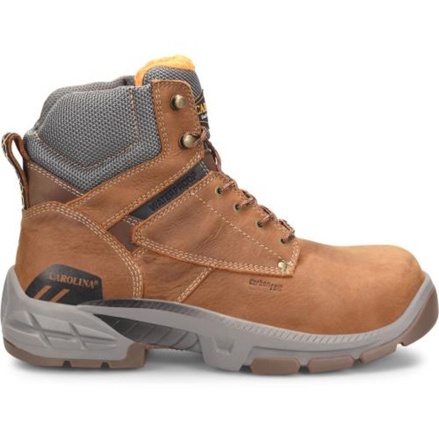 Men'S Carolina | Carolina Men'S Duke 6" Carbon Comp Toe Wp Work Boot Ca5540 Brown