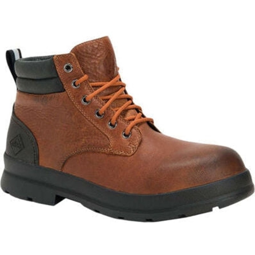 Men'S Muck | Muck Men'S Chore Farm Leather Wp Lace Up Work Boot Cllp-901 Brown