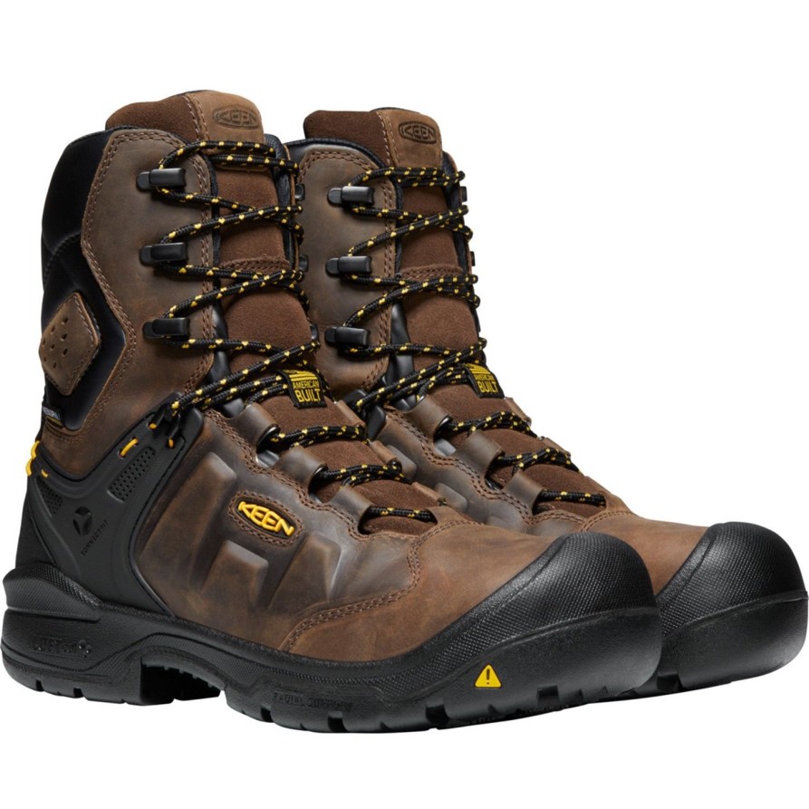 Men'S Keen | Keen Utility Men'S Dover 8" Carbon-Fiber Toe Usa Built Wp Work Boot - 1024186 Brown