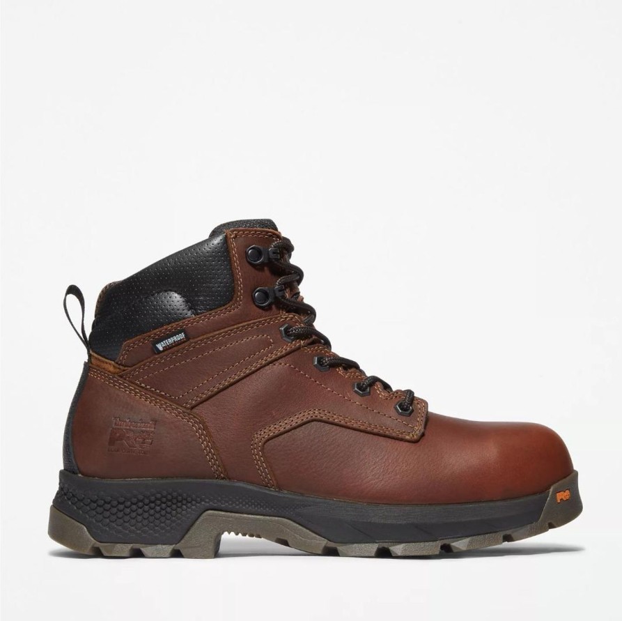 Men'S Timberland Pro | Timberland Pro Men'S Titan Ev 6" Wp Comp Toe Work Boot Tb0A42Fy214 Brown