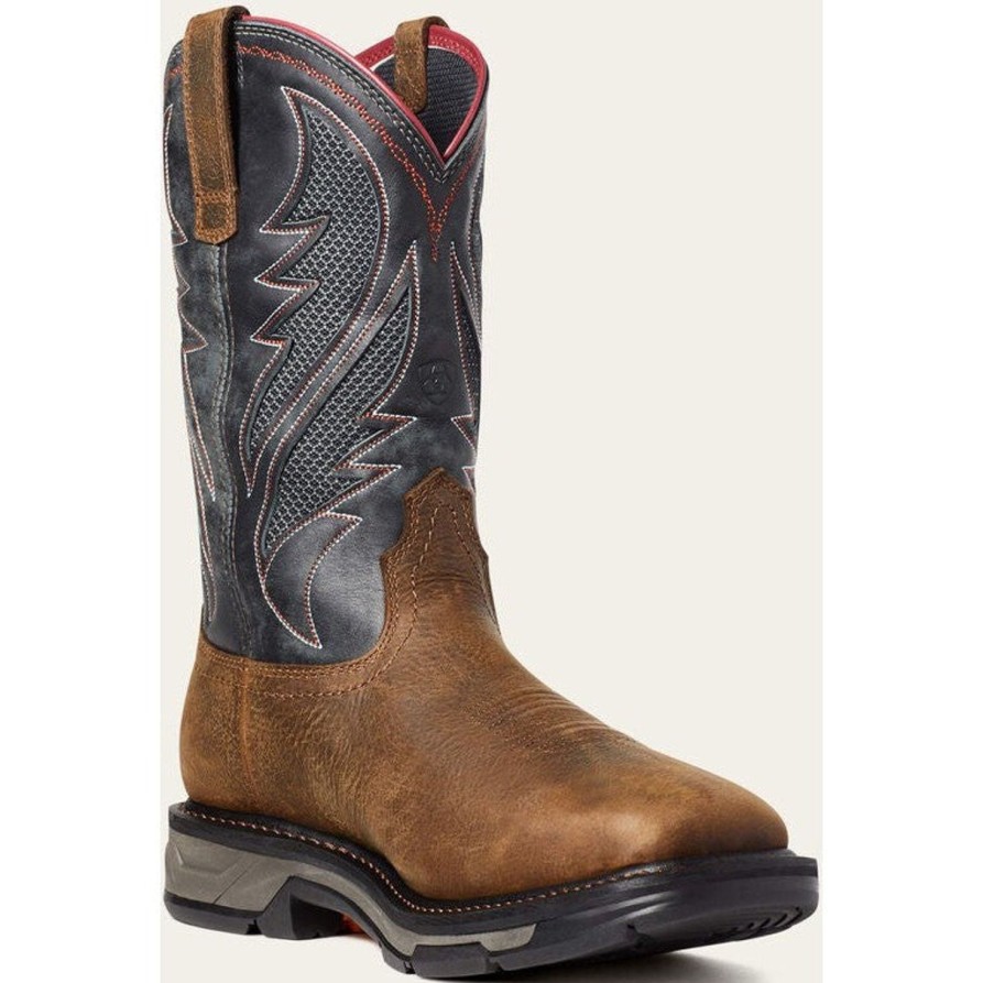 Men'S Ariat | Ariat Men'S Workhog Xt Ventek Soft Toe Western Work Boot 10035984 Brown