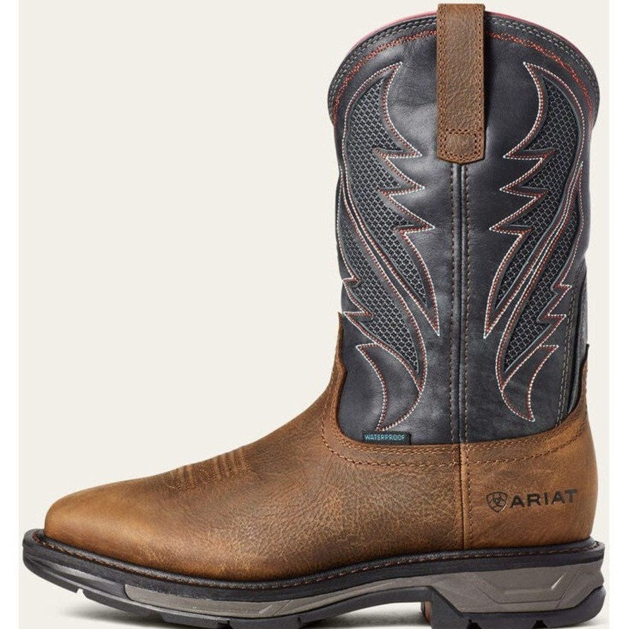 Men'S Ariat | Ariat Men'S Workhog Xt Ventek Soft Toe Western Work Boot 10035984 Brown