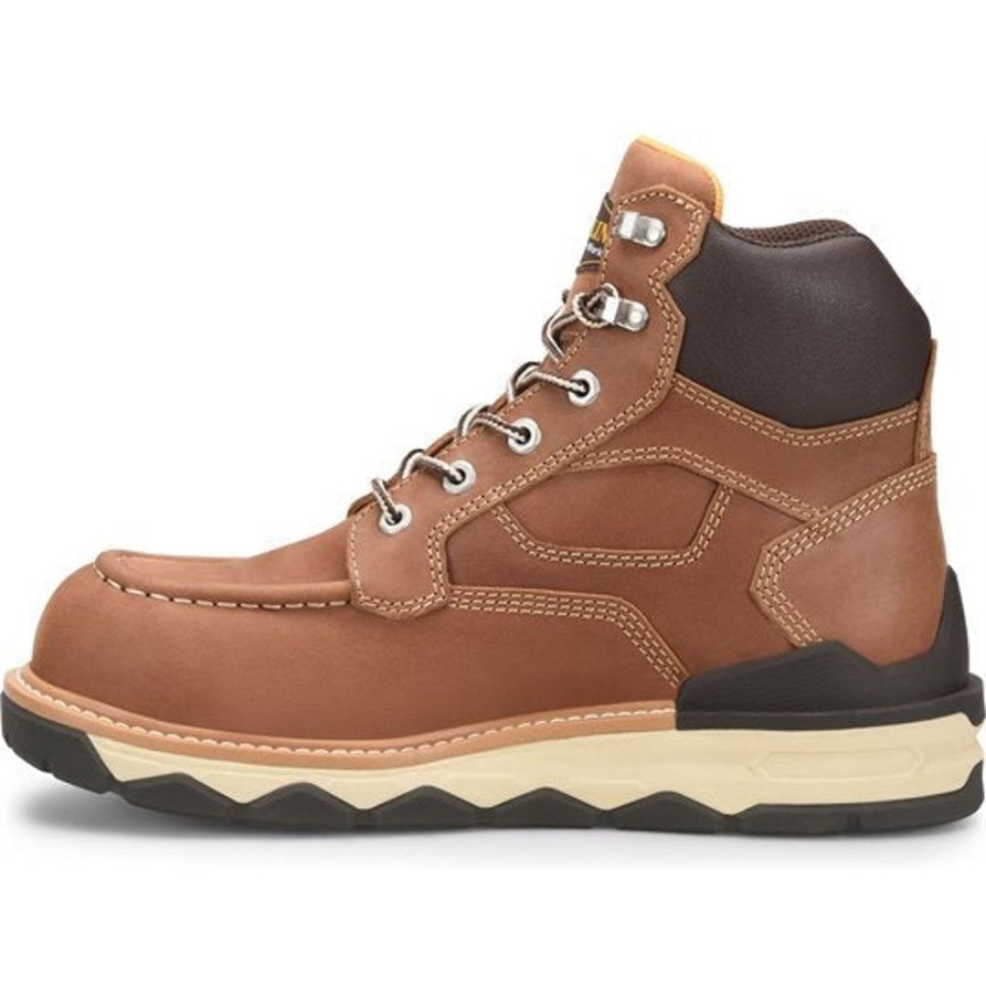 Men'S Carolina | Carolina Men'S Guardian 6" Wp Comp Toe Wedge Work Boot Ca7834 Brown