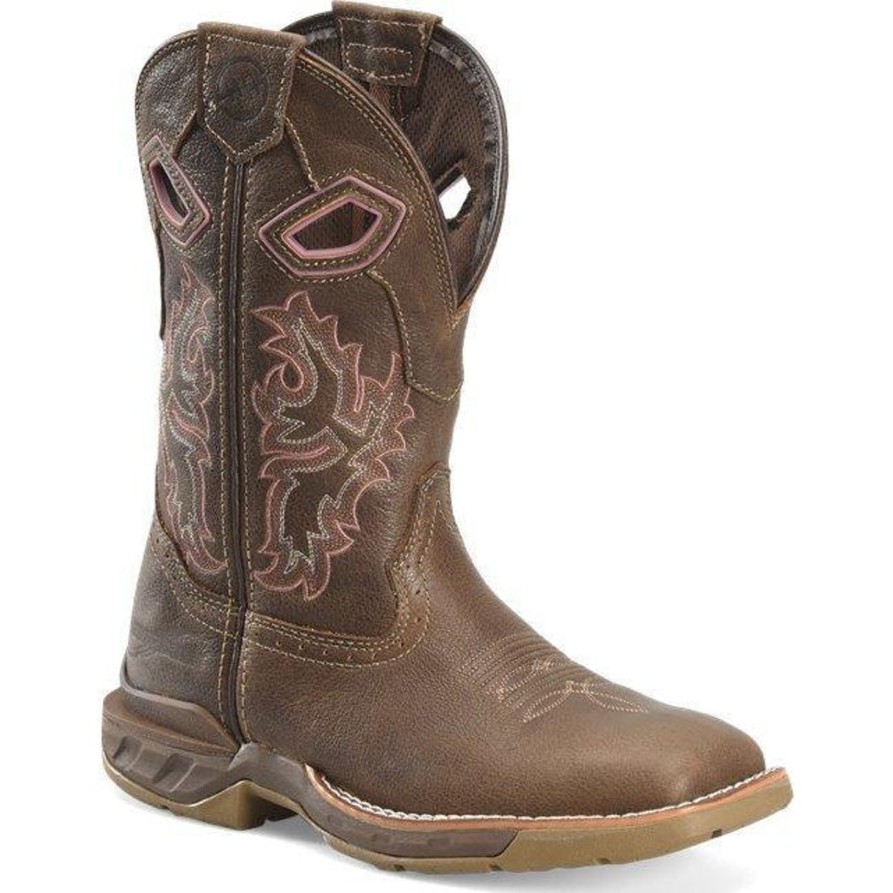 Women'S Double H | Double H Women'S Phantom Rider 10" Comp Toe Western Work Boot - Dh5374 Brown