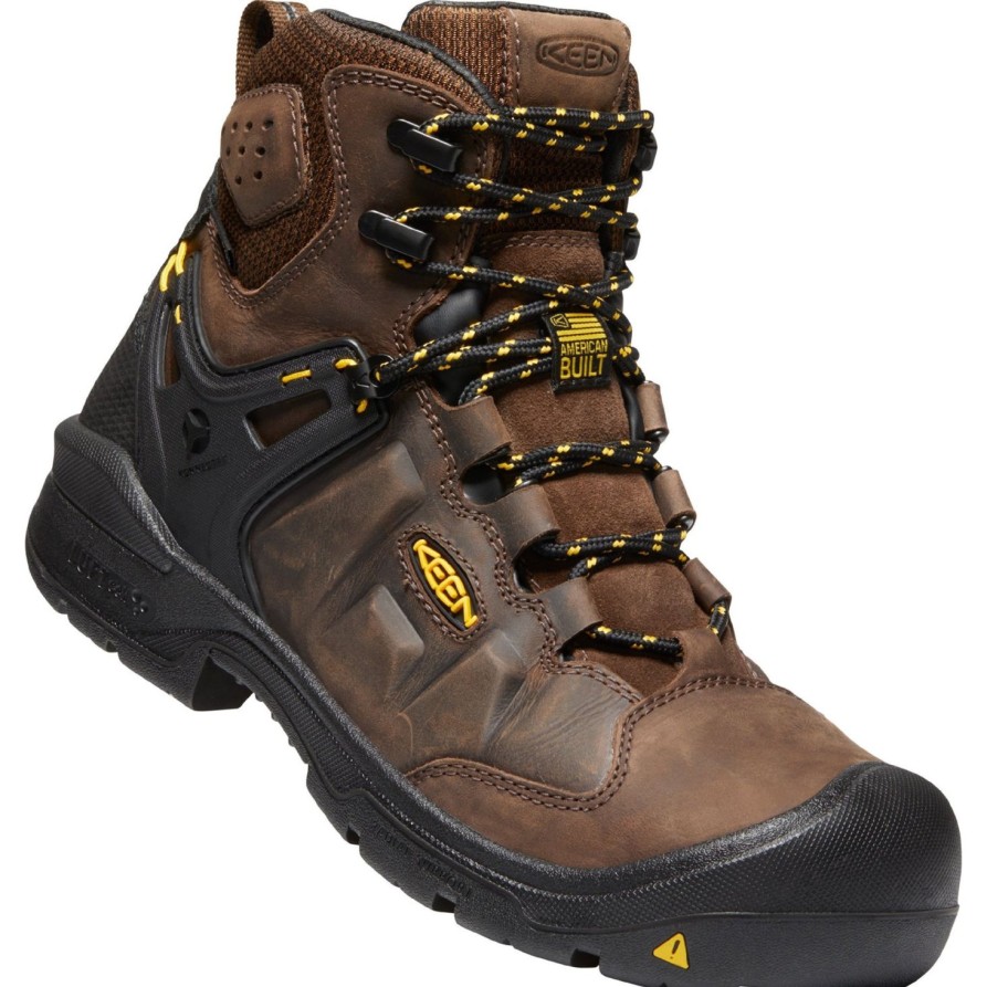 Men'S Keen | Keen Utility Men'S Dover 6" Comp Toe Usa Built Wp Work Boot 1021467 Brown