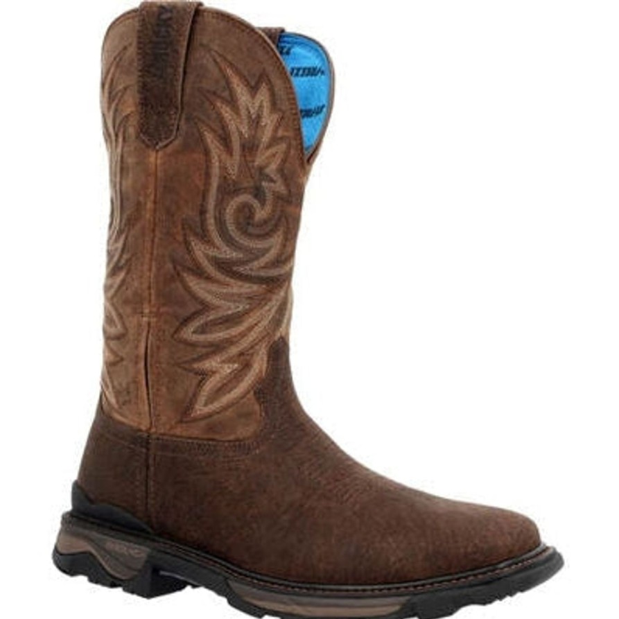 Men'S Rocky | Rocky Men'S Carbon 6 Pull On 12" Wp Western Work Boot Rkw0375 Brown