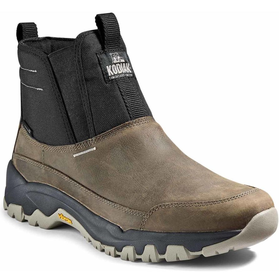 Men'S Kodiak | Kodiak Men'S Tarbot Soft Toe Wp Slip On Work Boot 4Te3Fs Fossil