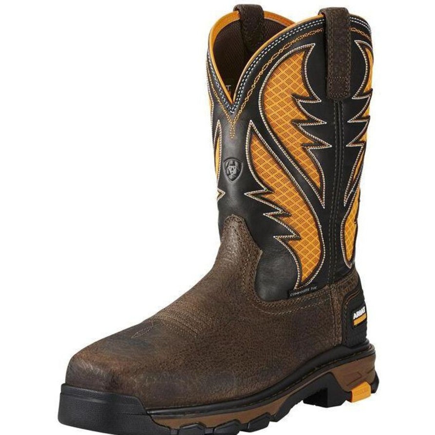 Men'S Ariat | Ariat Men'S Intrepid Venttek 11" Comp Toe Work Boot 10020072 Brown