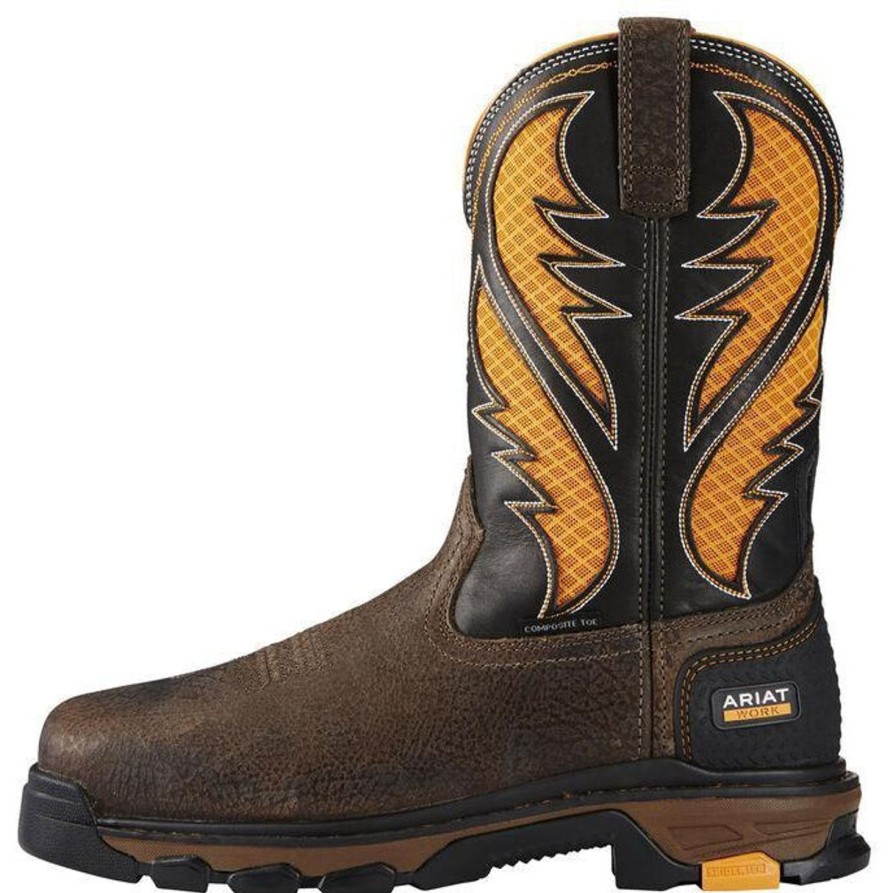 Men'S Ariat | Ariat Men'S Intrepid Venttek 11" Comp Toe Work Boot 10020072 Brown