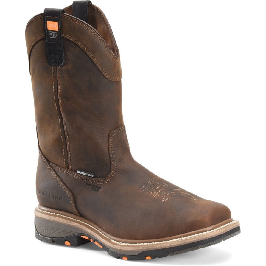 Men'S Carolina | Carolina Men'S Actuator 11" Comp Toe Wp Metgaurd Work Boot Ca8537 Brown