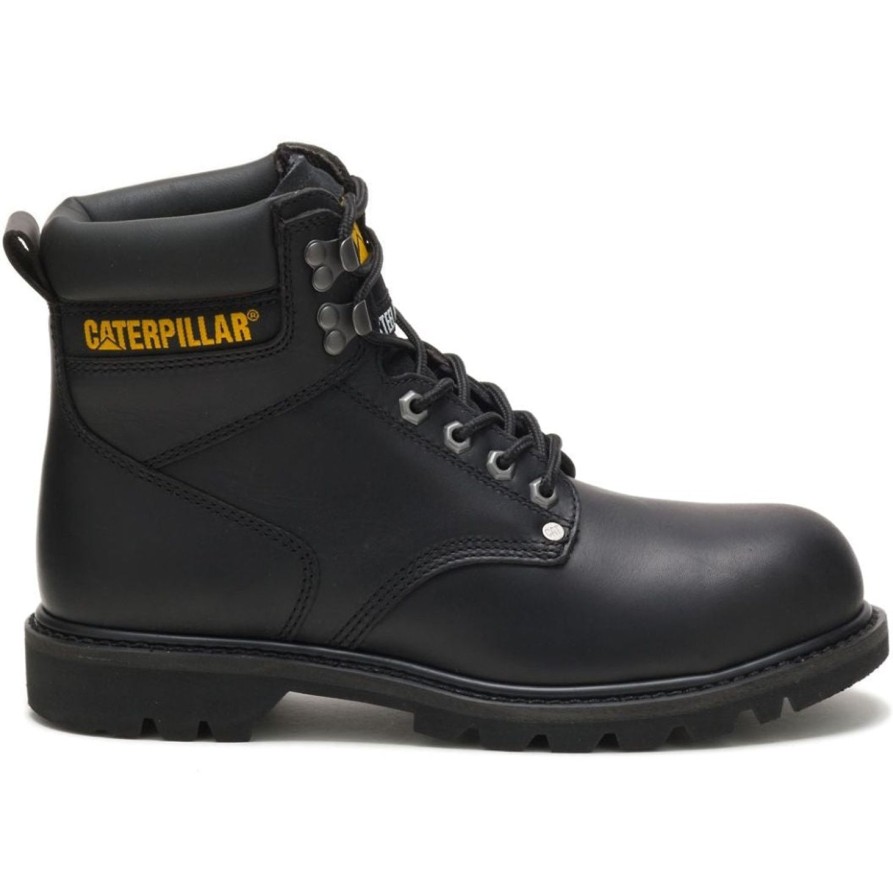 Men'S CAT | Cat Men'S Second Shift Steel Toe Work Boot P89135 Black