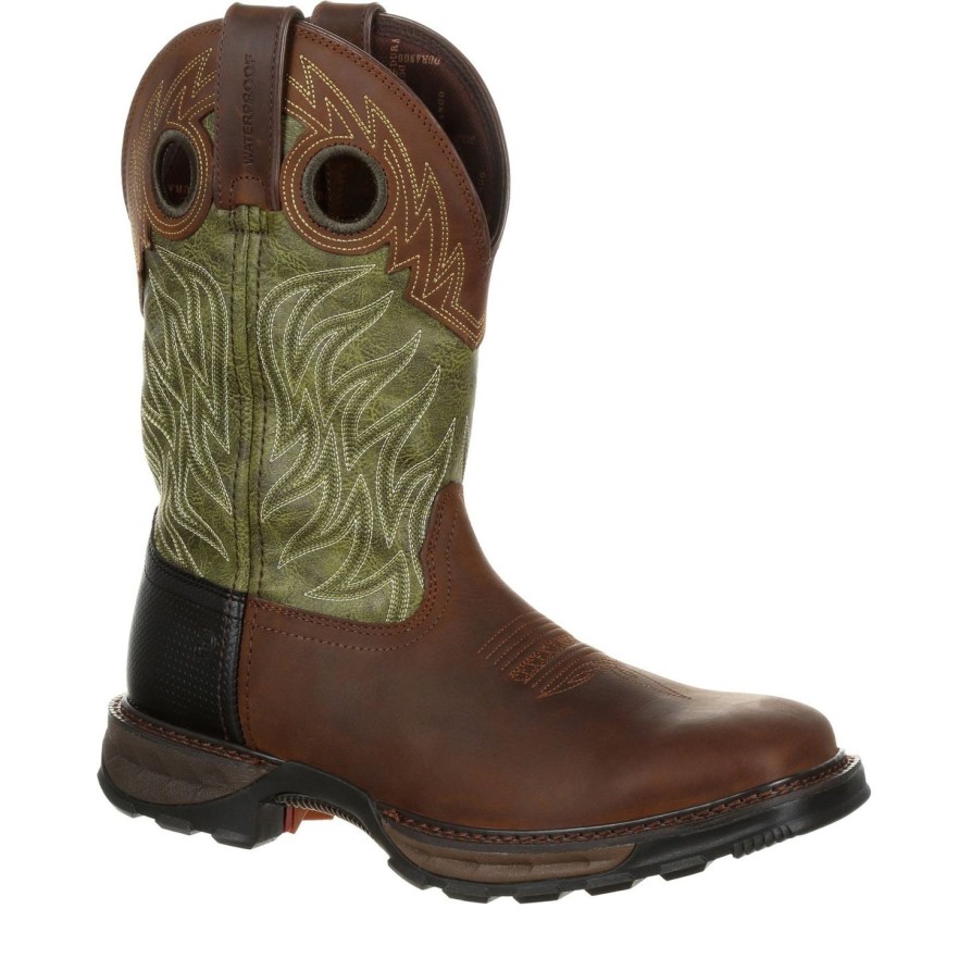 Men'S Durango | Durango Men'S Maverick Xp 11" Square Toe Wp Western Work Boot- Ddb0177 Brown