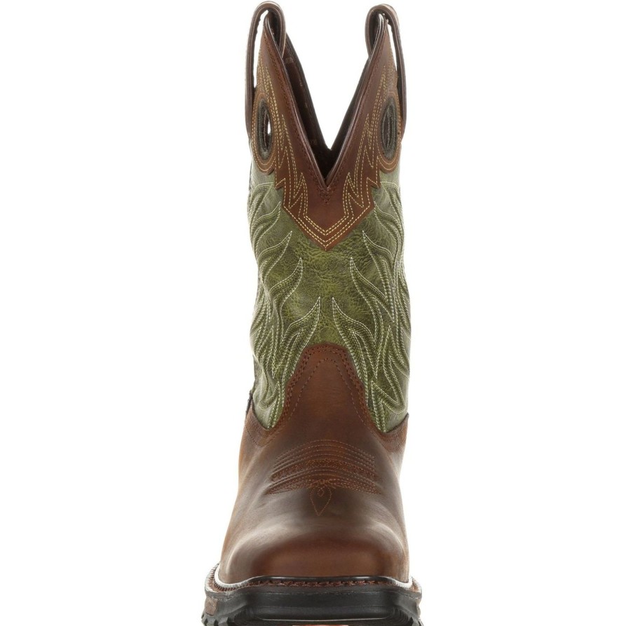 Men'S Durango | Durango Men'S Maverick Xp 11" Square Toe Wp Western Work Boot- Ddb0177 Brown