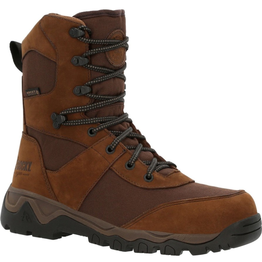 Men'S Rocky | Rocky Men'S Red Mountain 8" Wp 400G Ins Hunting Boot Rks0546 Brown