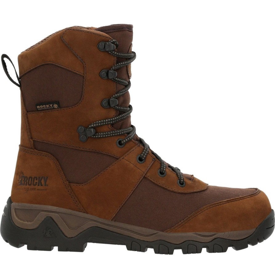 Men'S Rocky | Rocky Men'S Red Mountain 8" Wp 400G Ins Hunting Boot Rks0546 Brown