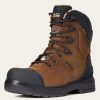 Men'S Ariat | Ariat Men'S Outlaw 8" Carbon Toe Wp 400G Ins Pr Work Boot 10033997 Brown