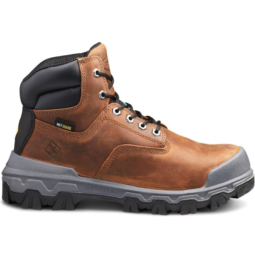 Men'S Terra | Terra Men'S Sentry 2020 6" Comp Toe Wp Safety Work Boot R4Nwbn Brown