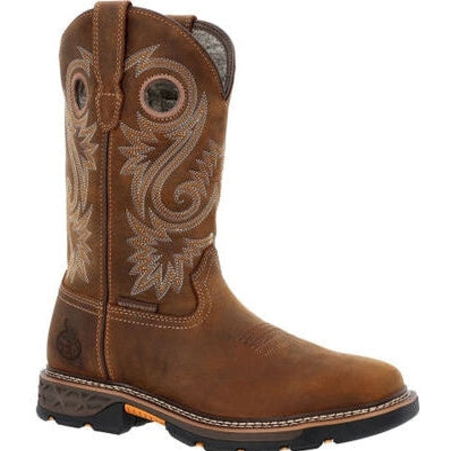 Men'S Georgia | Georgia Men'S Carbo Tec Flx 11" Alloy Toe Western Work Boot -Horse- Gb00622 Brown