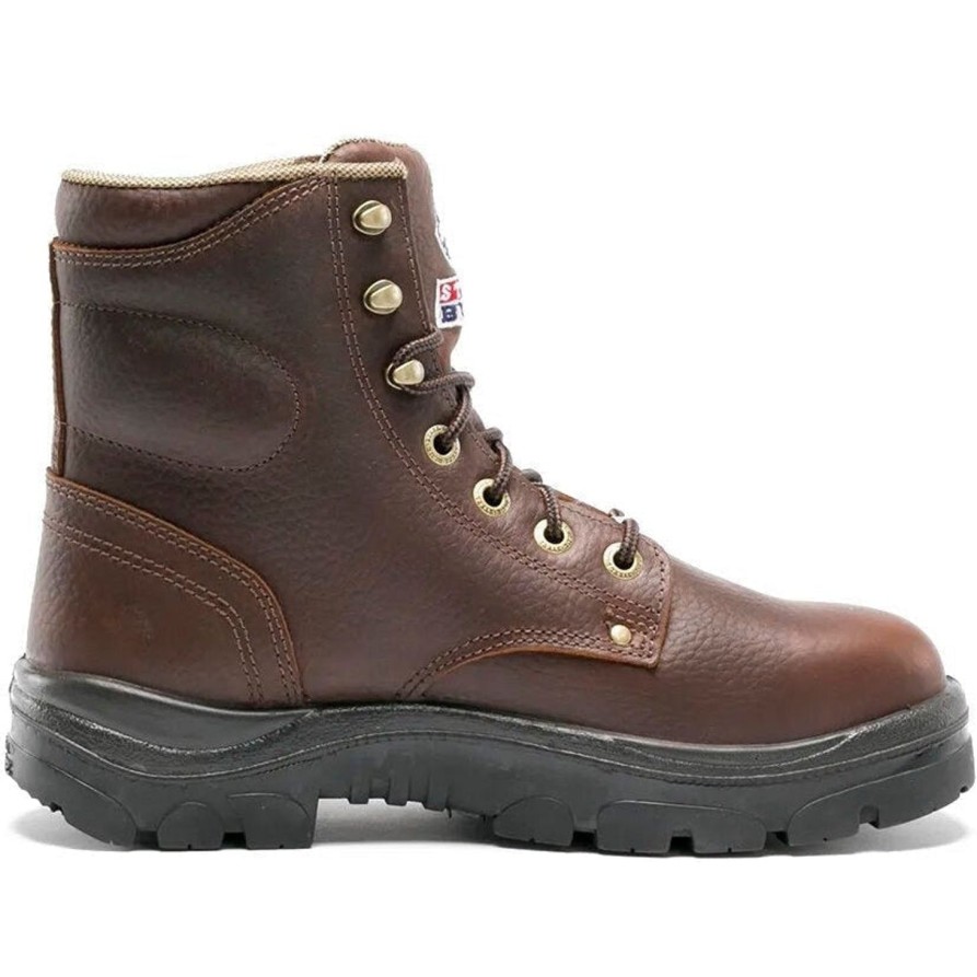 Men'S Steel Blue | Steel Blue Men'S Argyle 6" Wp Soft Toe Waterproof Work Boot - Oak - 810952 Brown