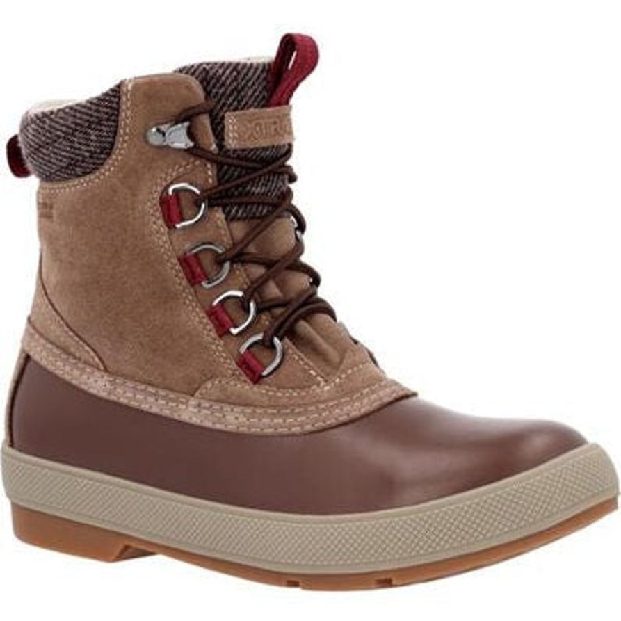 Women'S Xtratuf | Xtratuf Women'S Legacy Lte Wp Lace Slip Resist Work Boot Xwlt900 Brown